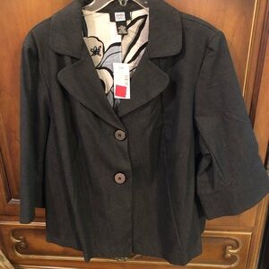 Studio 1940 Black denim 2 button lined jacket